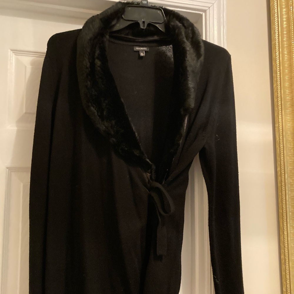 Talbots Black Knit Cardigan